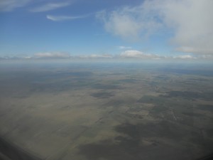 View from the plane approaching Buenos Aires from Mendoza