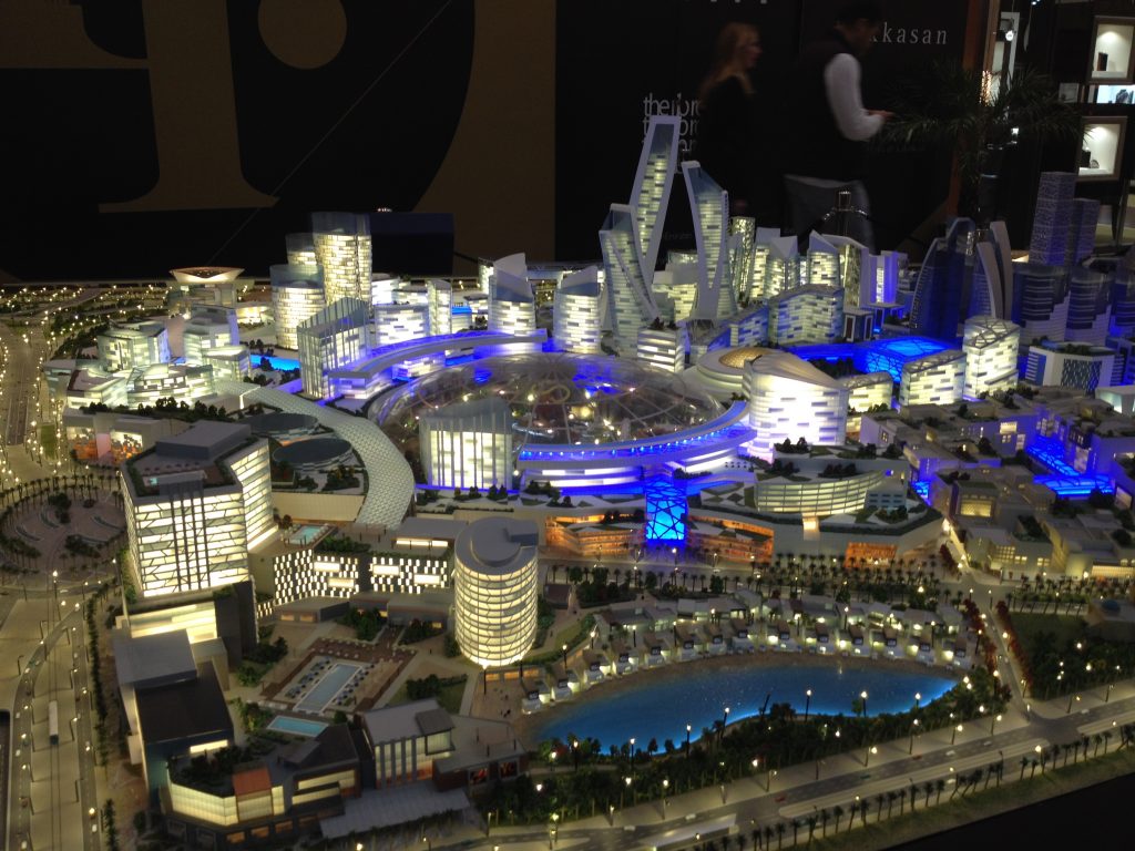A model of Dubai's Mall of the World – a ‘city’ entirely indoors
