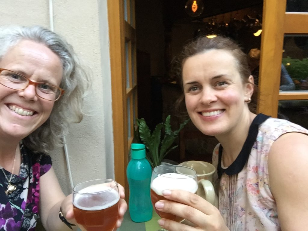 Robyn Butcher and Ramune Sanderson in Vilnius