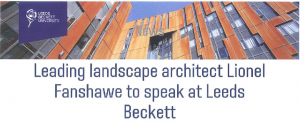 Lionel Fanshawe talks at Leeds Beckett